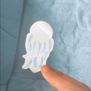 This is a blue dream catcher